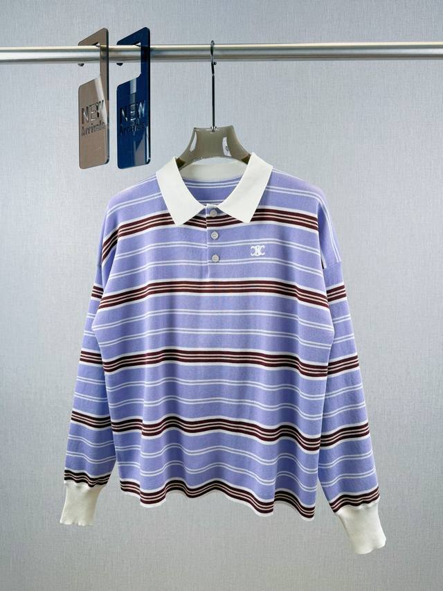 Homesick | Striped Polo Neck Long Sleeve 100% Cotton Fabric Cotton has the advan