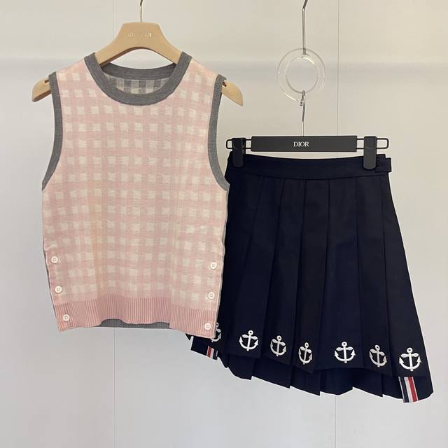 VestThom Browne 25Ss early autumn new products are onlinePink and gray contrast