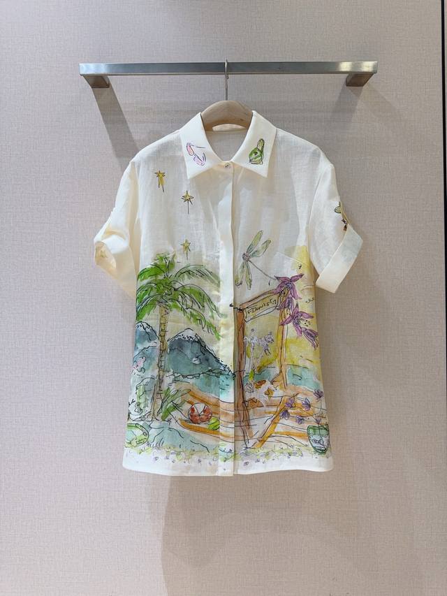 Alemai*S New Product Recommendation Printed Loose Short-Sleeved Shirt Top, made
