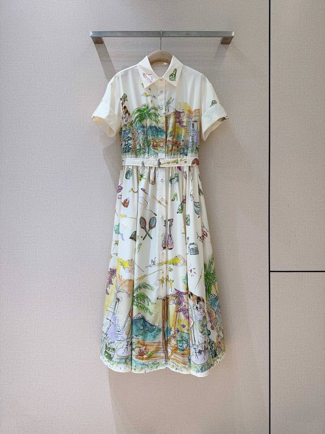 Alemai*S New Product Recommendation A pure cotton printed dress with short sleev