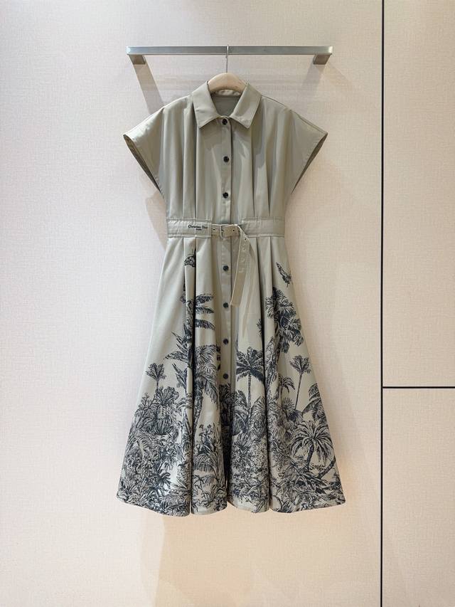 D's new arrival, a coconut palm and butterfly print cardigan dress, is 100% cott
