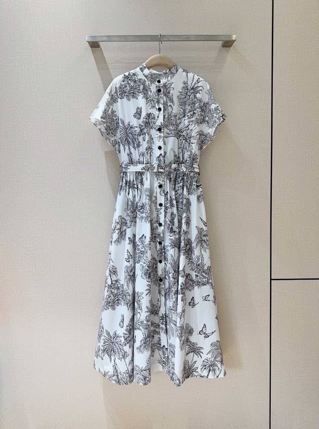 D's new autumn and winter butterfly print dress~The fabric with butterfly jungle