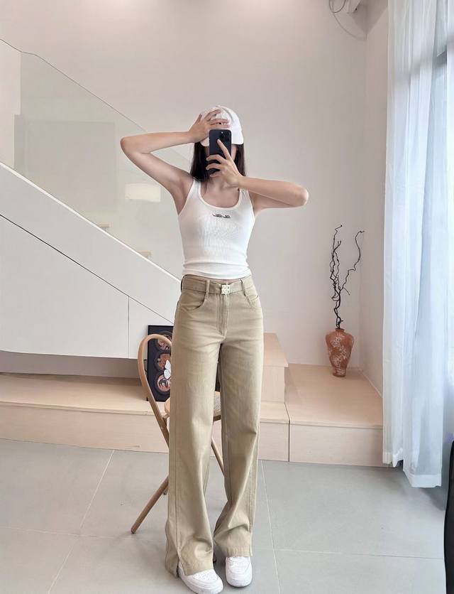 25 New Khaki Wide-leg Casual Pants Design Loose Straight Casual Pants Delivery B