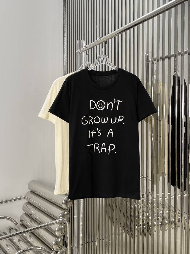 Actual photos of the latest R13 25New letter print T-shirt Color: White Black S