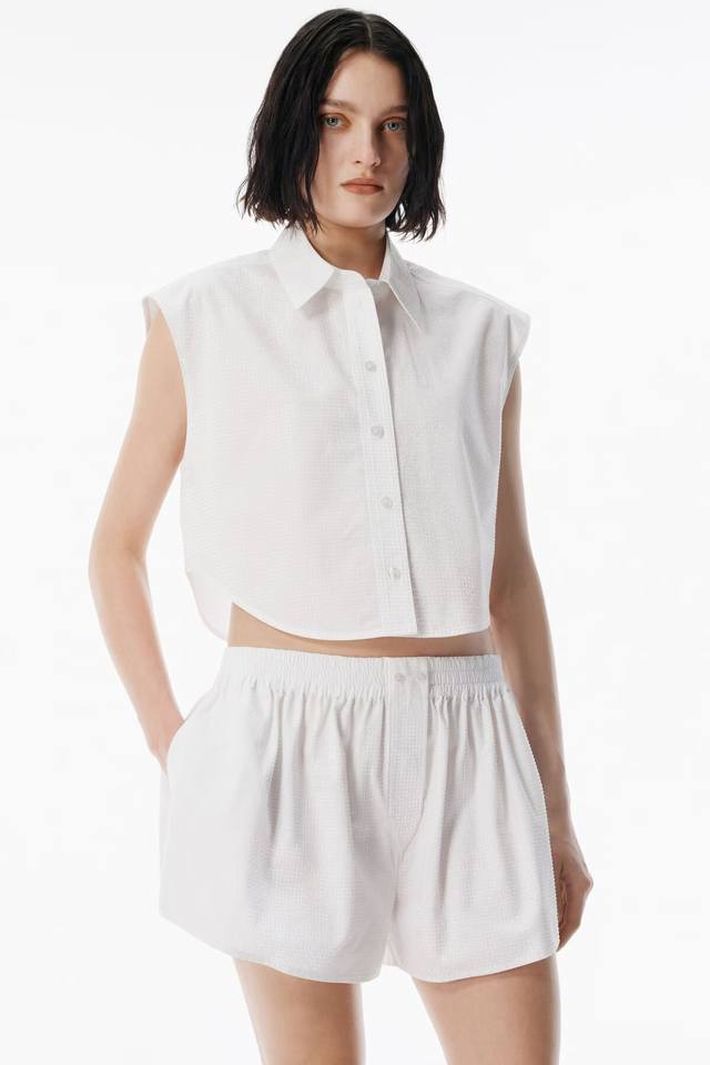 Newest Aw 25New full diamond hot diamond sleeveless shirt + shorts Size: Sml P
