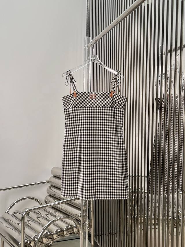 Real photos of the latest Miu 25New plaid suspender dress Size: Sml DDD