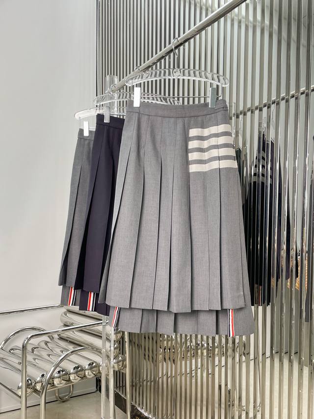 Real photos latest Tb 25New worsted wool four-bar suit + short skirt + long skir