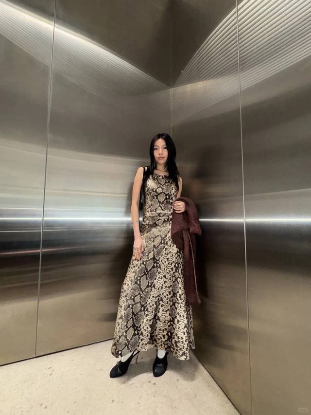 New Acne 25New Python Print Slip Dress Size: Sml DDD