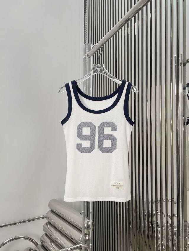 Actual photos of the latest Acne 25New 96 printed letter vest Size: Sml DDD