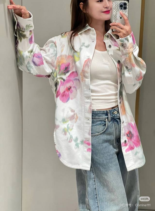 Loew* 25Fw Early Fall new Paula'S collection romantic printed cowboy coat. Origi