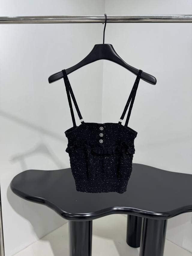 Xiaoxiang 25 new cashmere and wool camisole Custom-woven and dyed knitting proc
