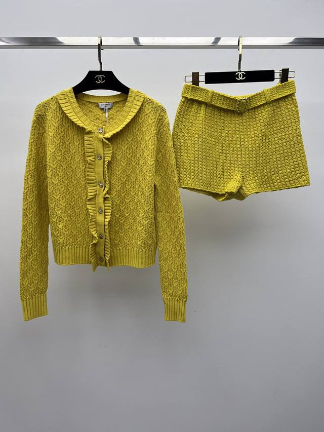 Chane* Lace Cardigan Set25 Early Spring Resort CollectionMade of custom cotton y