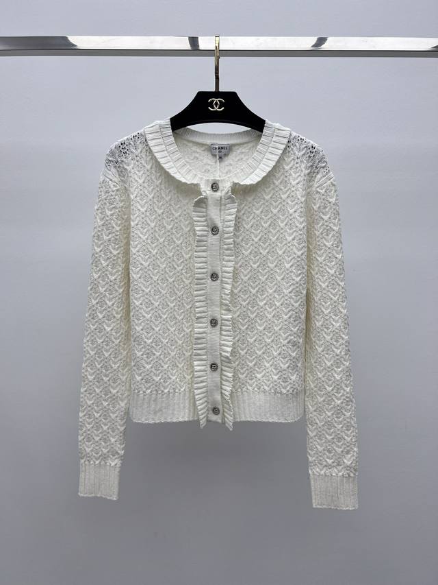 Chane* Lace Knit Cardigan Set 25 Early Spring Resort Series Made of custom cotto