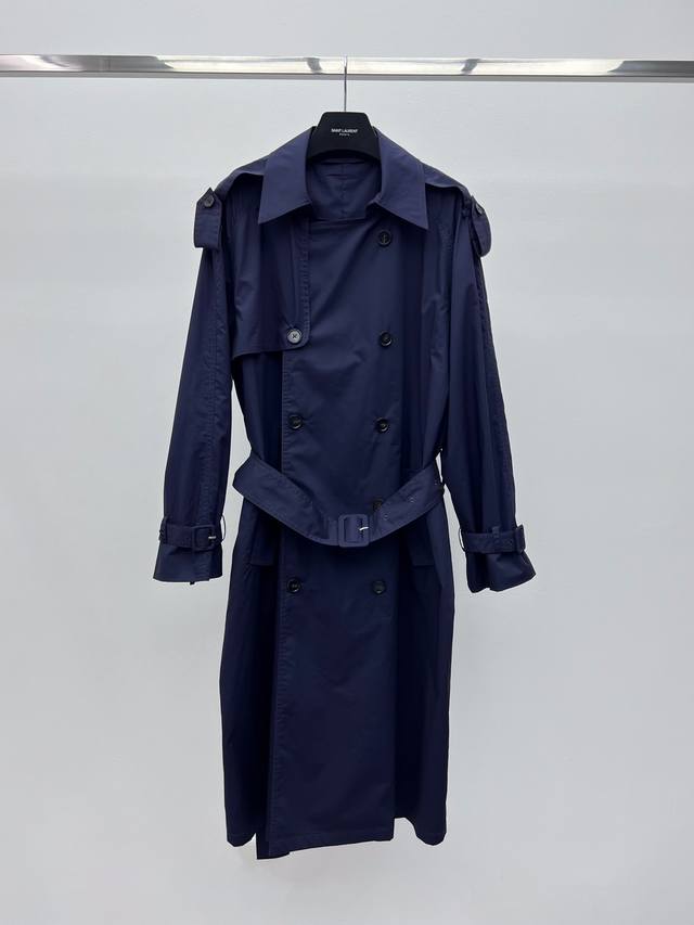 The Ro*Double-breasted belted trench coatWashed cotton double-breasted long tren