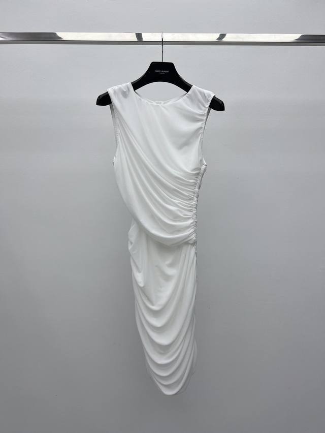 Superdow* Pleated little white dress Made of lightweight and breathable mesh fab