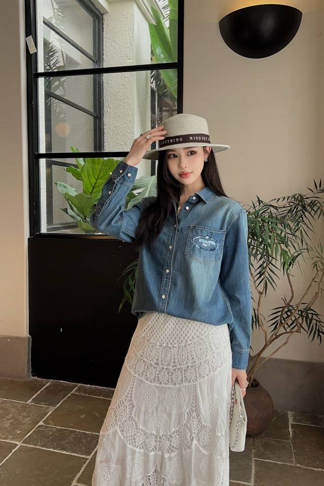 Original Pp... 2025 Early Fall new style, fashionable pocket embroidered denim