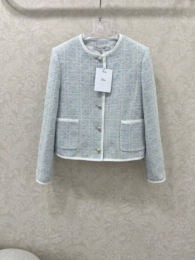 Dio*25's new rattan check round-neck dress in a macaron colorway is now shipping