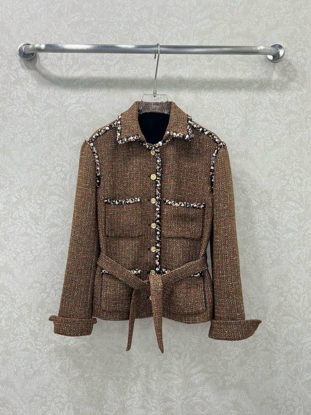 Chan*L 25 New Lapel Dress with Beaded Trim. High-end lining with 100% silk, cust