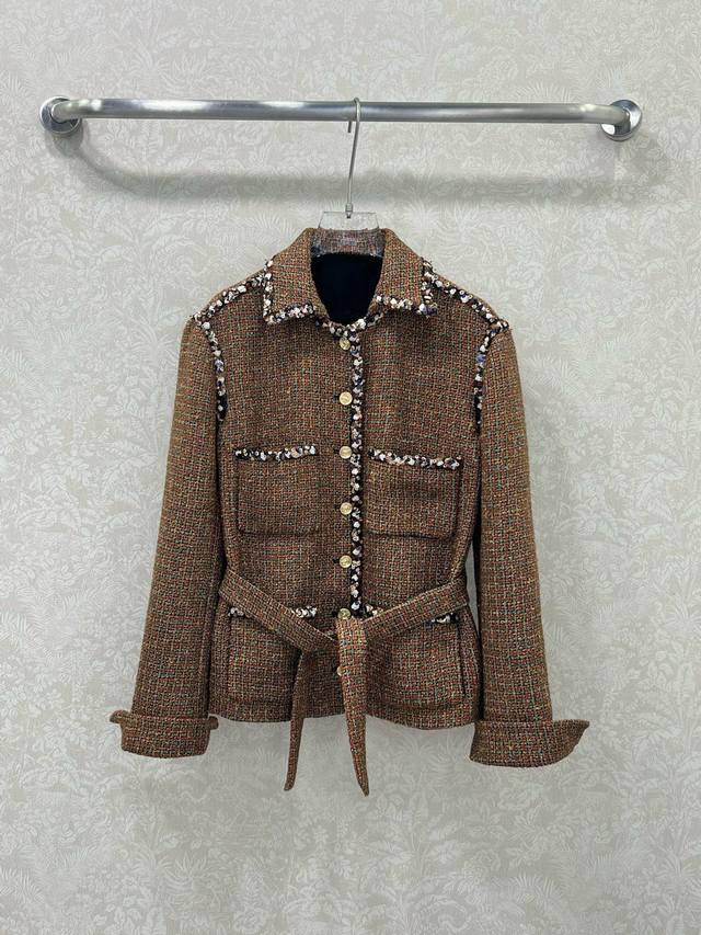 Chan*L 25 New Lapel Dress with Beaded Trim. High-end lining with 100% silk, cust