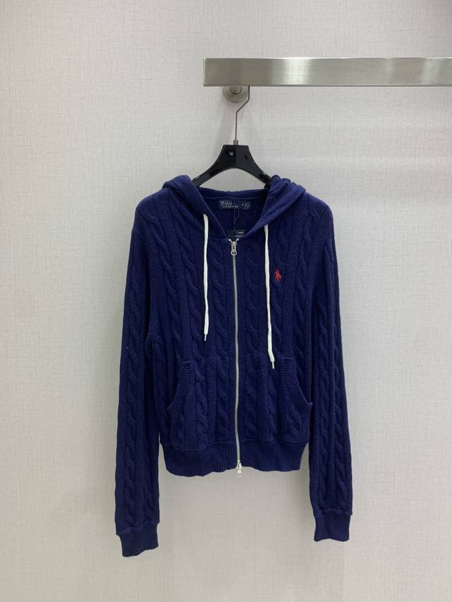 Highly recommended Po* 2025 autumn and winter new style hooded knitted cardigan