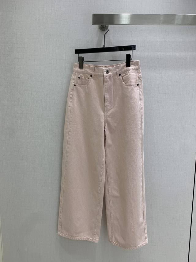 Highly recommend Loew*'s 2025 new style! Distressed two-tone woven green denim w