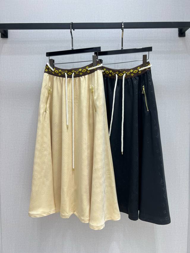 Highly recommend L's 2025 new style webbing drawstring embossed skirt. Custom-m