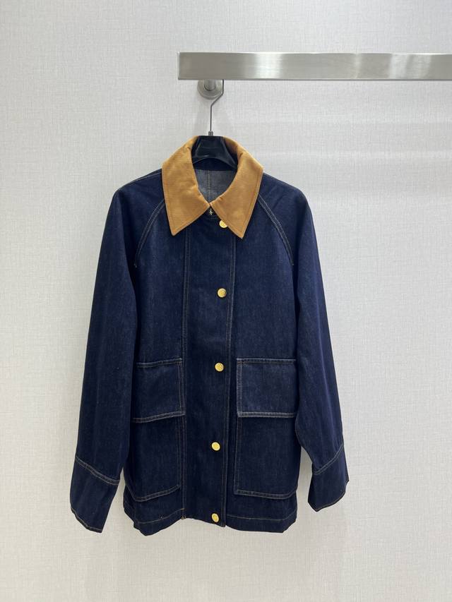 Highly recommend Lo's new fall/winter 2025 corduroy lapel denim jacket! Made fr