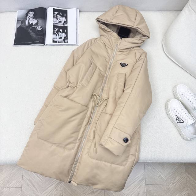 Original quality Pd 25Ss new autumn and winter drawstring elastic waist hooded l