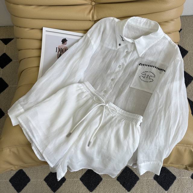 Early Fall New 25Ss Chan** Tencel linen cotton thin material suit is super comf