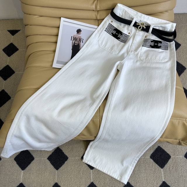 Autumn new style 25Ss ~ Heavy design plush embroidery ribbed double pocket high