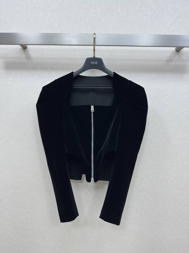 Dio* 25Ss New Fall/Winter Velvet Celebrity Style Puff Sleeve Jacket. Velvet fabr