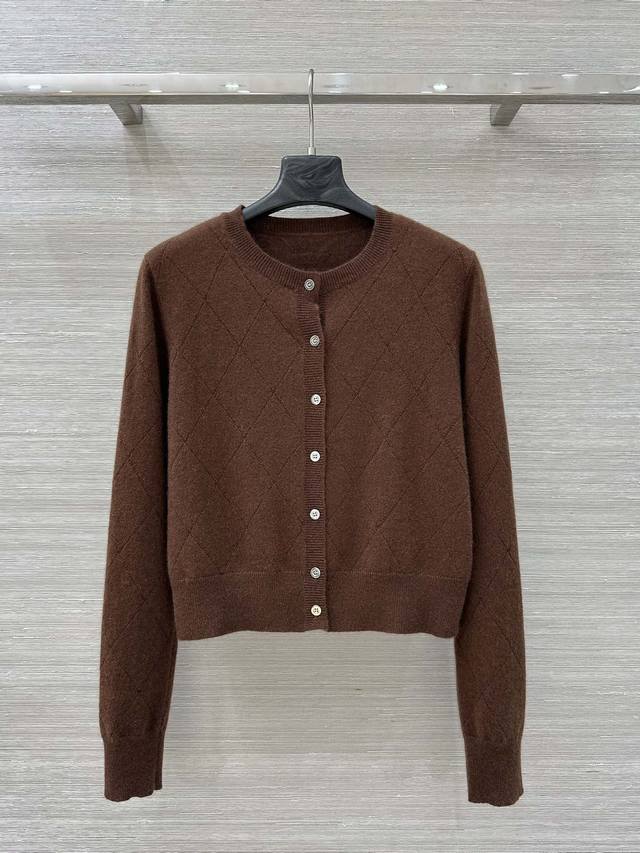 Exclusive first-run, original quality PR premium cashmere round-neck cardigan f