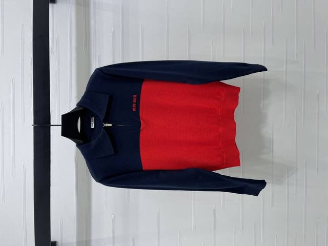 New, original, high-quality, Miumi* 2025 Early Fall collection! Lapel knitted l