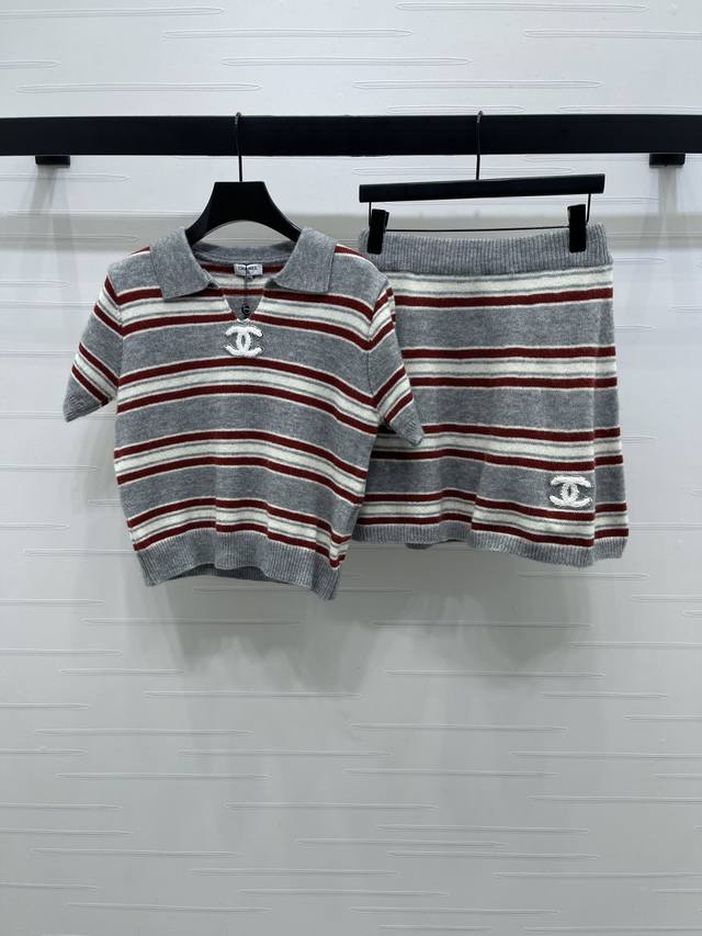New, original, high-quality Chane* 2025 Early Fall collection! Striped lapel, s
