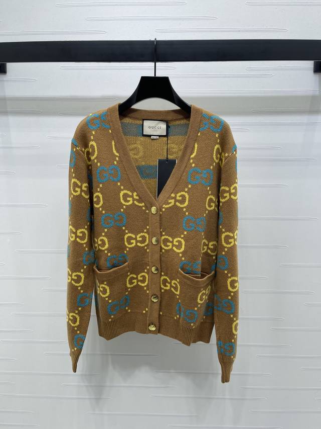 New, original, high-quality Gucc* 2025 Early Fall Collection! V-neck jacquard k