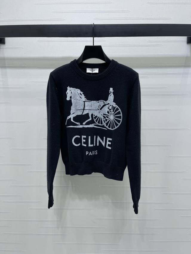 New, original, high-quality Celin* 2025 Early Fall collection! Carriage long-sl