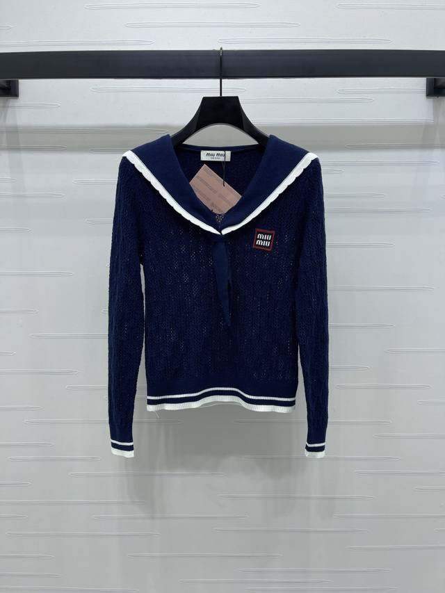 New, original, high-quality, Miumi* 2025 Early Fall collection! Knitted long-sl