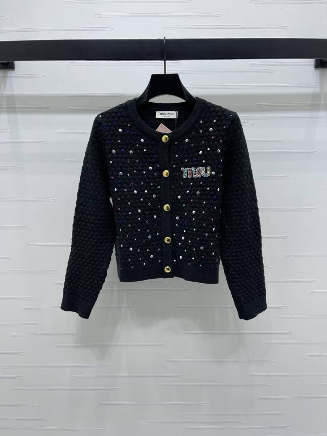 New, original, high-end Miumi* 2025 Early Fall Collection! Round-neck knitted c