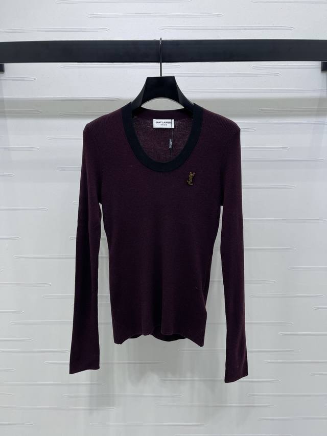 New, original, high-quality Ysl* 2025 Early Fall Collection! A knitted top with