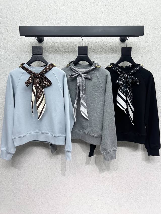 L silk scarf sweatshirt silk scarf! Versatile and suitable for everyone, simple