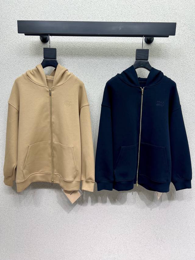 Miu home sweatshirt casual hooded jacket version of the fashionable and high-en