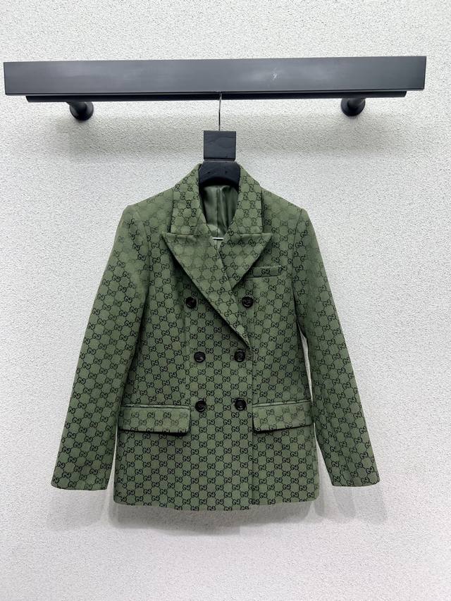 G series of green jacquard suit jackets, high-end handmade series, very high-end