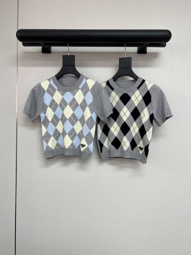 High-quality Pra 2025 Early Fall Collection French retro college style knitted