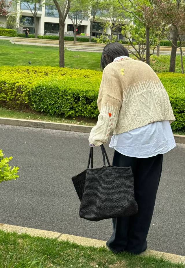 No Name New arrival The Row raffia woven bag minimalist luxury can be carried un