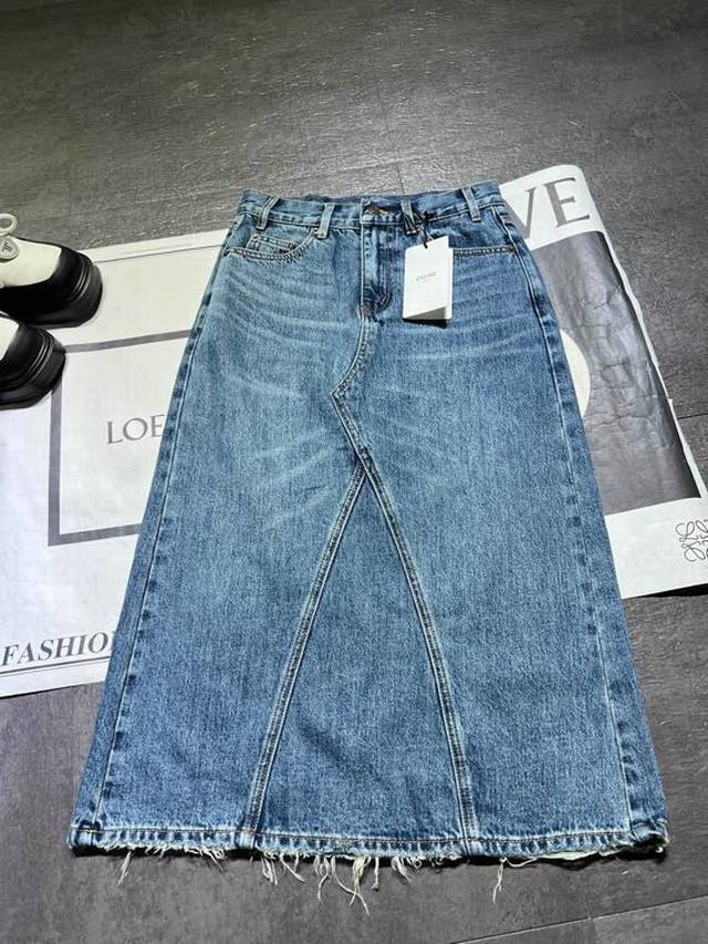 Originally developed Celin* Celine 25 early autumn new women's brushed denim sk