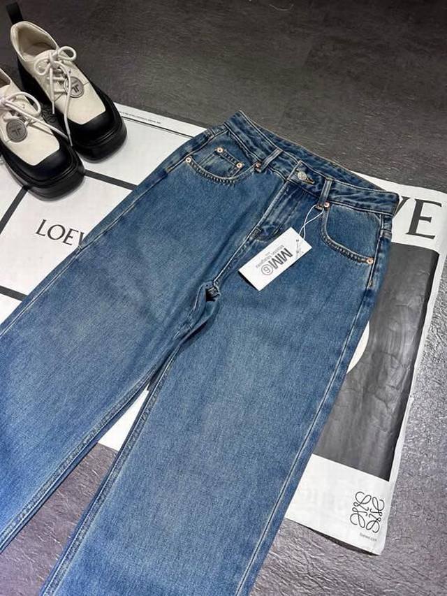 Mm6 *25 autumn and winter reverse wear effect jeans shipment, high-end quality,