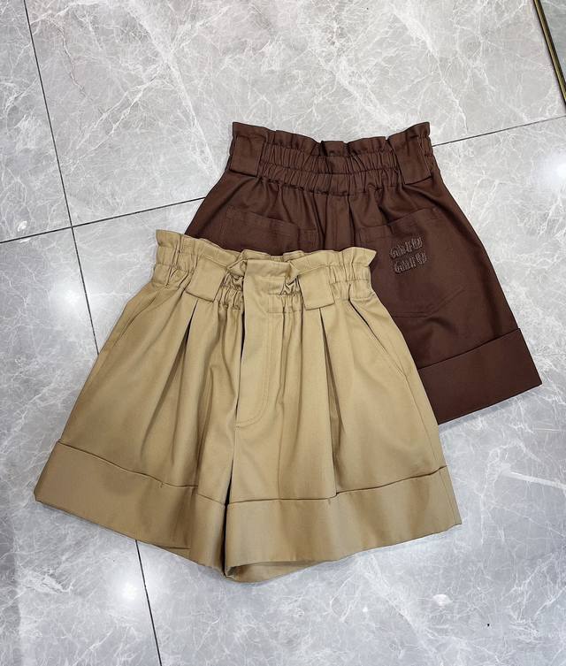New exclusive couture shorts debut 25Aw Miumi* exclusive high-waisted elasticat