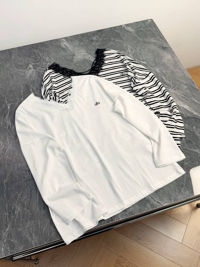 25 New early autumn new embroidered letter long-sleeved top with letter logo on