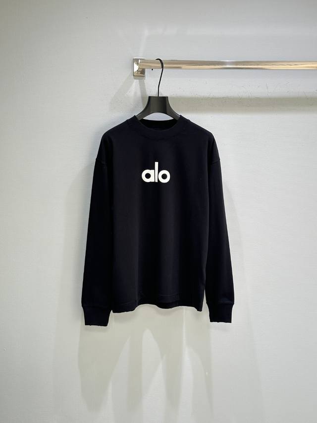 25Ss Early Fall New Arrivals! Alo pure cotton long-sleeved T-shirt with a foam r
