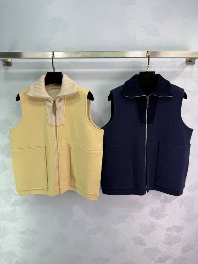He*25's new autumn/winter lapel vest features a zipper and large pockets on both